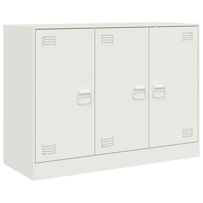 VidaXL Buffet blanc 99x39x73 cm acier, armoire, armoire latérale, armoire de rangement, armoires, placard, buffet haut, 841726
