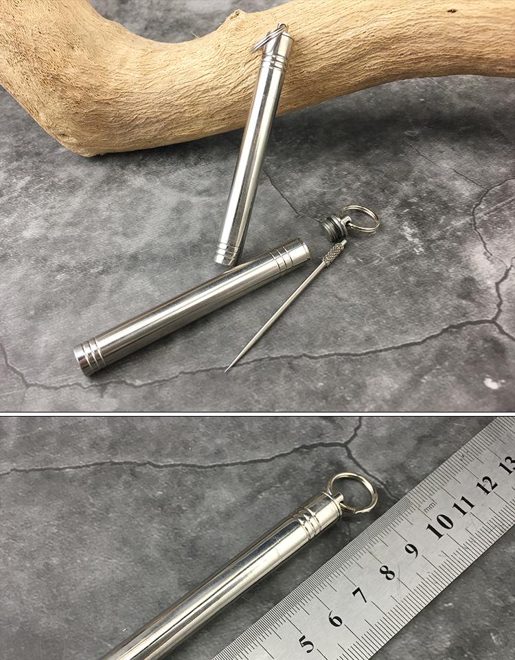 Водонепроницаемый титановый держатель для зубочисток с зубочистками из сплава TC4 для кемпинга и использования на открытом воздухе – Портативный и герметичный контейнер