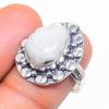 Rainbow Moonstone Gemstone 925 Sterling Silver Jewelry Ring Size 6