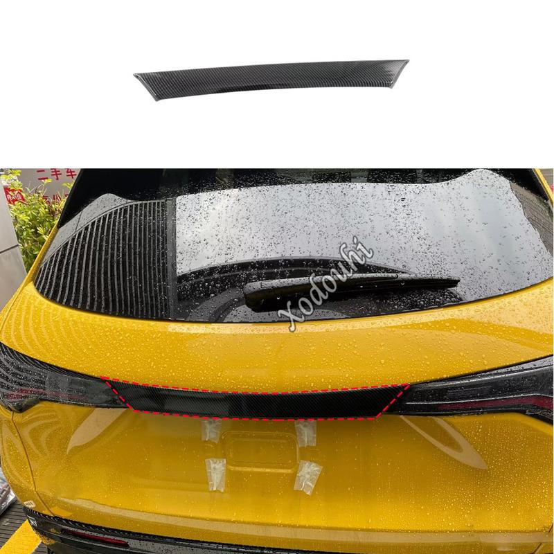 For Honda XR-V ZR-V HR-V Vezel 2024 Carbon Fiber Rear Trunk Tailgate Lid Cover Trim Car Accessories Stickers HRV ZRV