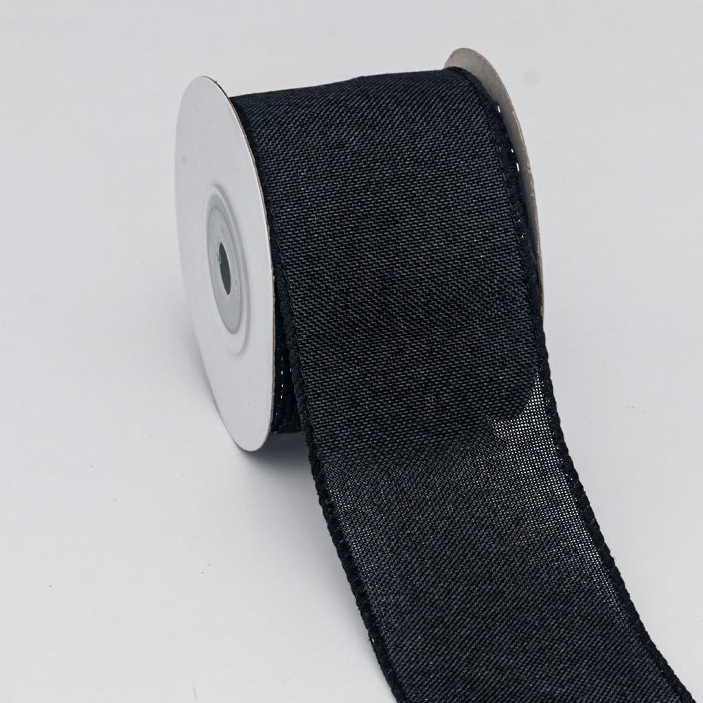 Decorative Romantic and Cozy Solid Color Christmas Day Decoration Ribbon Plaid Ribbon Imitation Hemp Ribbon Wire Edge Imitation Hemp Woven Ribbon