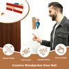 Wood Woodpecker Knocker Pull Cord Woodpecker Doorbell Glue Mount Door Knocker Pendant Doorbell Home Decor Housewarming Gifts