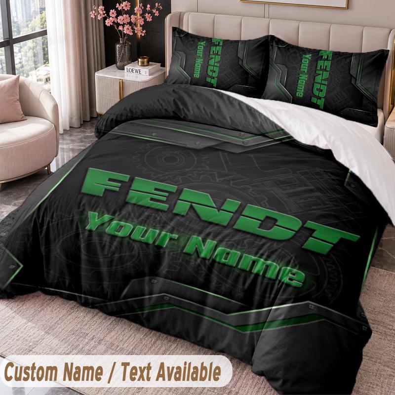 Fendt Printed Bedding Set Custom Name Text 1 Duvet Cover 2 Pillowcases For Bedroom
