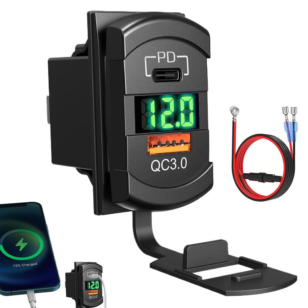 Автомобильное зарядное устройство QC3.0 PD3.0 QC3.0 Быстрая зарядка Тип C Автомобильное зарядное устройство USB-адаптер для автомобильного сотового телефона Автомобильные зарядные устройства для автомобилей RVs