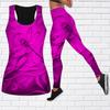 Purple Dragonfly Print Yoga Outfit for Women Fashion Workout Leggings Fitness Sports Casual Yoga Pants