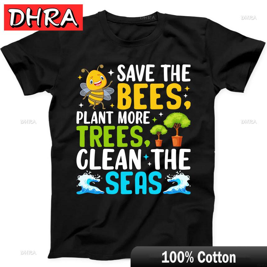 Save The Bees Plant More Trees Best Seller Funny Gift Black Tee T Shirt Edgy Clothing Shirts for Anniversary Gift TShirt Sweden