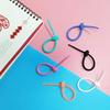 Pack of 10/20/50 Silicone Reusable Bag Twist Wire Fasten Cable Zip Tie Flexible Ties for Organization and DIY Projects