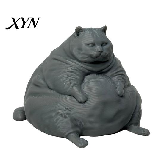 Минималистичная фигурка кошки, 3D-печать, толстая фигурка, современная сидящая статуэтка для украшения стола, коллекционная фигурка в форме животного, подарок для влюбленных, прочный