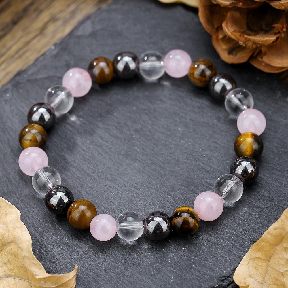 Кристаллический браслет тигровый глаз эластичный браслет из бисера оптовая продажа натуральный камень экспорт ювелирные изделия бисер браслет