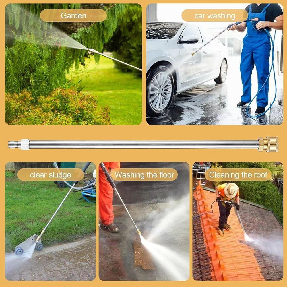 1 шт. Удлинительная насадка из нержавеющей стали для мойки высокого давления, электрическая мойка, насадка, распылительная трубка