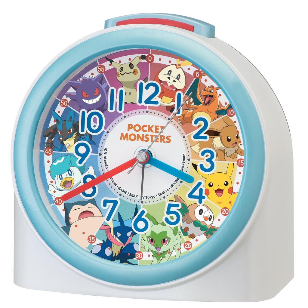 Seiko Clock Alarm Table Quartz Character 125 x 125 x 73 CQ426W Clock, Clock, Clock, Design, Pokémon, White, mm,