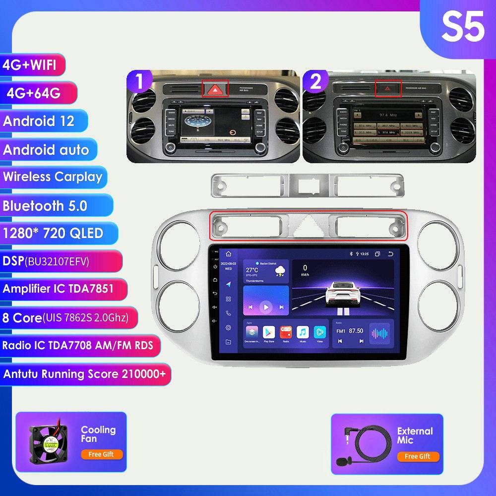 Hizpo DSP 9 дюймов 2din Android Авторадио GPS для VW Volkswagen Tiguan 1 NF 2006 2008-2016 Автомобильное радио Мультимедийный видеоплеер Интеллектуальный экран