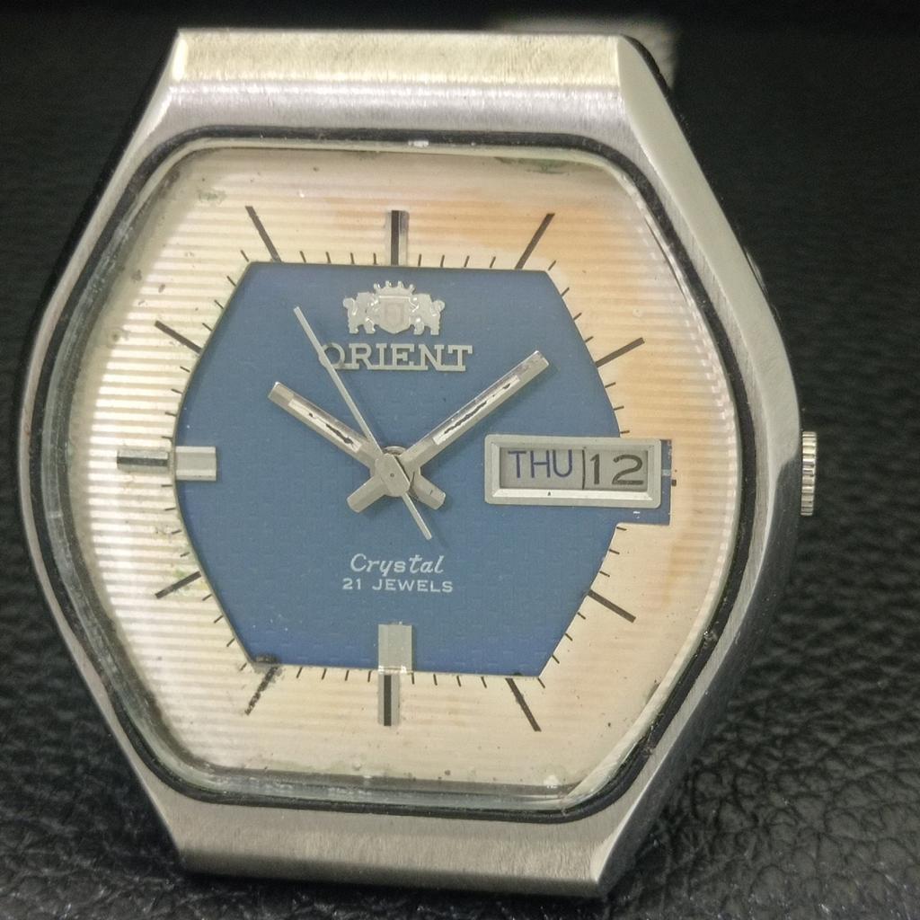 ЯПОНИЯ ВИНТАЖ ORIENT CRYSTAL АВТОМАТИЧЕСКИЕ 46941 МУЖСКИЕ ЧАСЫ ОРИГИНАЛЬНЫЙ ЦИФЕРБЛАТ a703448-1
