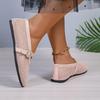 Large Size Mesh Casual Sandals Women Summer Mesh Breathable One Buckle Flat Sandals