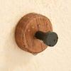 Round Shape Wooden Hook Coat Peg Wall Coat Rack Multi-Purpose Key Decor Holder  Towel