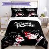3pcs My Chemical Romance pattern bedding set duvet cover set includes duvet cover &pillowcases, perfect all season bedroom decoration & gift