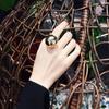 Lovely Silver Jewelry Personality Adjustable Female Women Rings Big Metal Balls Fashion