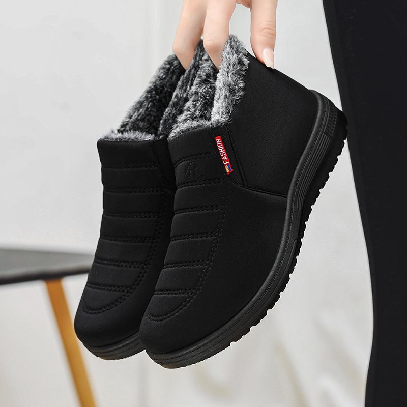 Женские ботинки на платформе для снега, повседневная обувь, женская обувь без застежек, модные ботильоны, мягкая, сохраняющая тепло зимняя обувь Botas Mujer