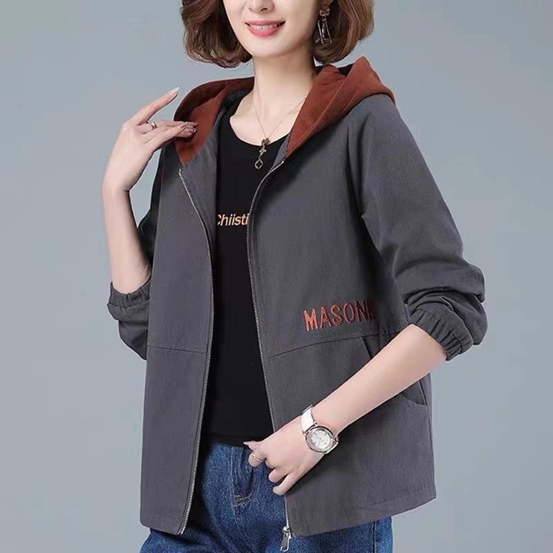 Women's Plus Size Hooded Jacket - New Style, Slimming & Casual for Fall/Winter
