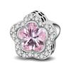 Copper Metal Love Heart Flower Purple Series Secure Safety Chain Charm Bead Component Bead Components Compatible With Authentic Original Pan