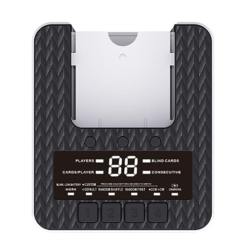 Автоматическая машина для раздачи карт с вращением на 360° 4000 мАч Перезаряжаемый электрический диспенсер для покерных карт Раздатчик игральных карт для вечеринки