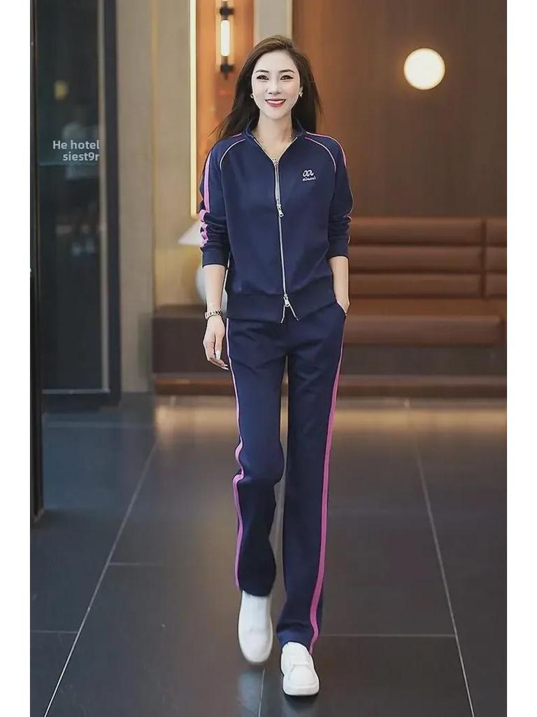 Women's Fall 2024 Slimming Sweater & Wide-Leg Pants Set – Trendy & Youthful Two-Piece Casual Sportswear