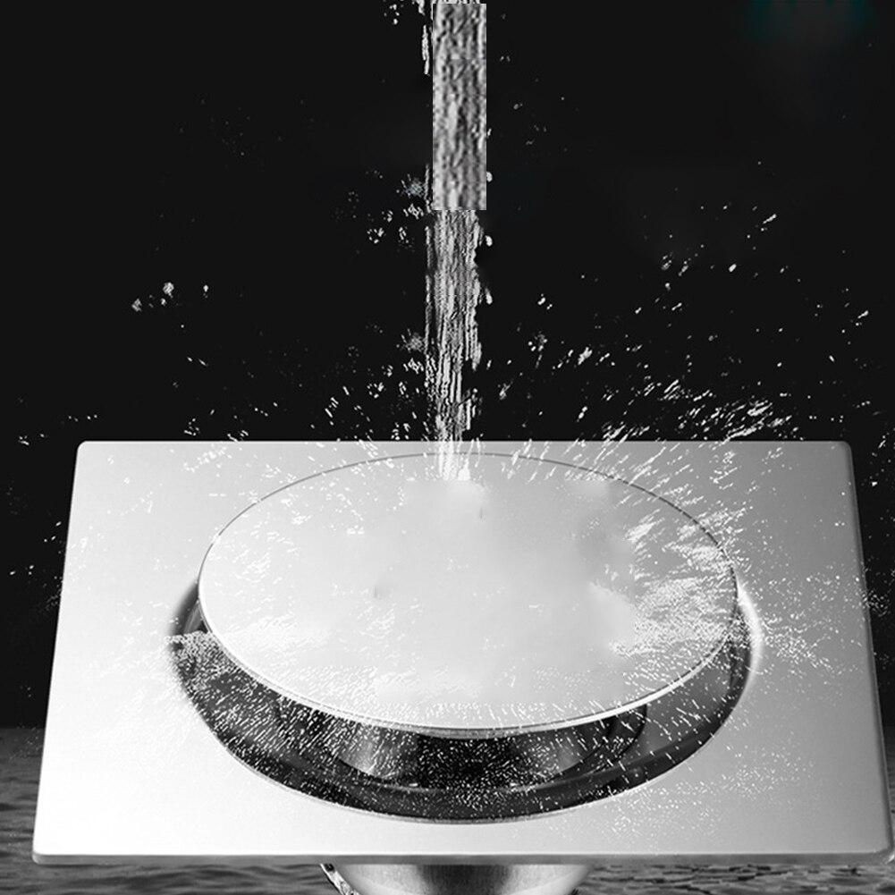 Shower Hotel Easy Clean Bathroom Bouncing Durable Waste Cover Floor Drain Deodorant Silver Pedal