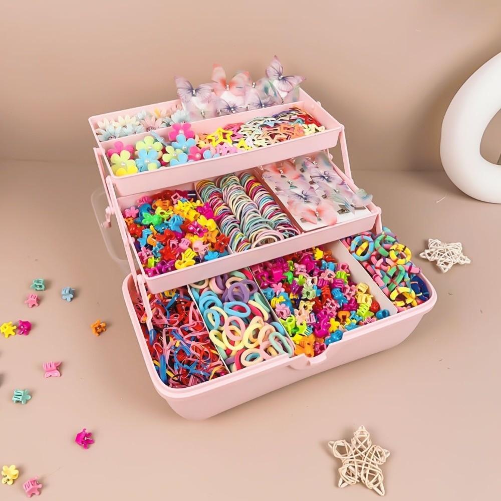 Elastic Hair Clips Set Lightweight Bow Barrettes New Girls Hair Accessories Set Kids Hair Styling