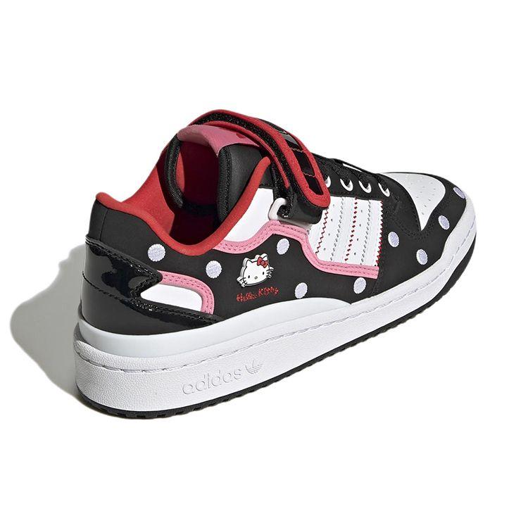 Кроссовки Hello Kitty x adidas Forum Low в горошек женские черные основные черные облачно-белые GW7167