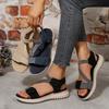 20252025 Summer New European and American Sandals Women's Large Size Thick-soled Versatile Velcro Sandals