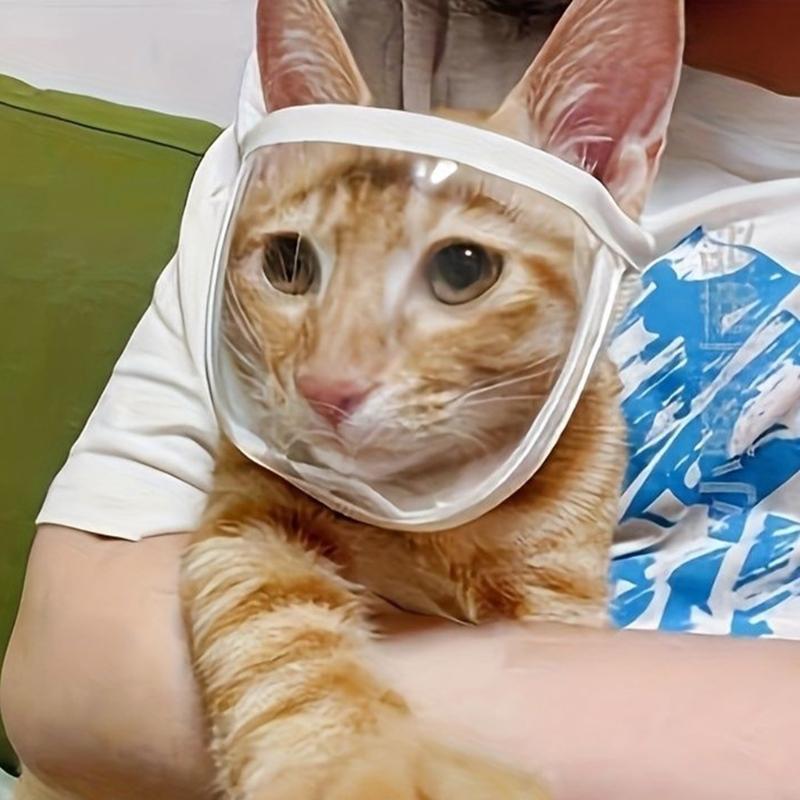 Намордник для кошек для груминга, дышащая прозрачная защита для лица, чехол для рта, предотвращает укусы, жевание, стрижку, купание