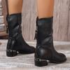 Мода женские остроносые ботинки челси туфли на плоской подошве до середины голени сексуальная зимняя мода 2024 новая повседневная обувь для вечеринок и прогулок тренд Mujer Zapatos