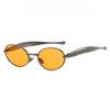 Luxury Brand Y2K Oval Frame Sunglasses Women for Men Vintage Sun Glasses Luxury Brand UV400 Punk Popular Metal Eyeglasses