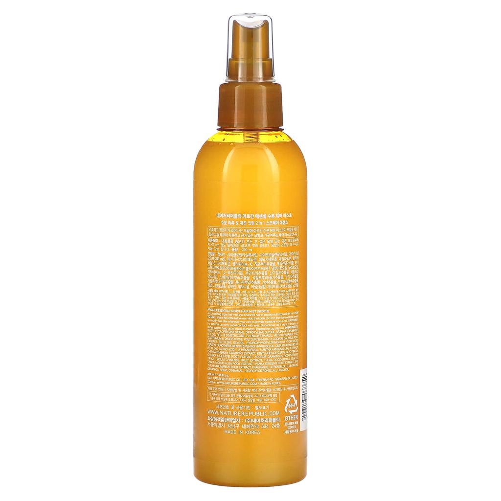 Nature Republic Argan Essential Moist, спрей для волос, 7,43 жидких унций (220 мл)