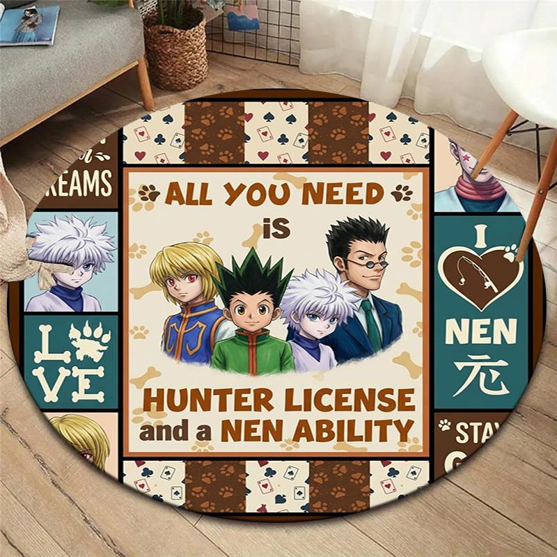 Ковер с круглым ворсом Hunter X Hunter Ковер для гостиной, спальни, дивана, игровой комнаты Декор Нескользящий коврик для пола