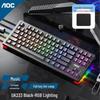 AOC GK233 Трехрежимная механическая клавиатура с 87 клавишами и возможностью горячей замены