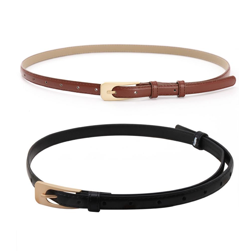 Модный женский тонкий пояс в стиле ретро, простой, подходящий ко всему, ремень, пряжка, платье, джинсы, аксессуары, декабрь H3V1