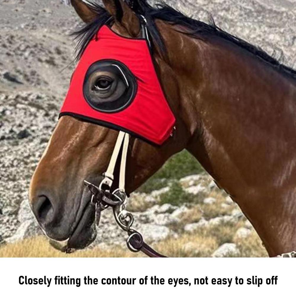 Breathable Material Horse Eye Cover High Elasticity Horse Eye Protective Cover Training