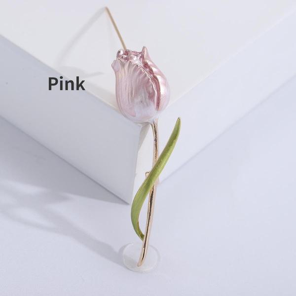 1 шт., новая мода, ювелирные изделия в виде масляных тюльпанов, корейская брошь, булавка, темперамент, женская одежда, аксессуары, заколки с цветами