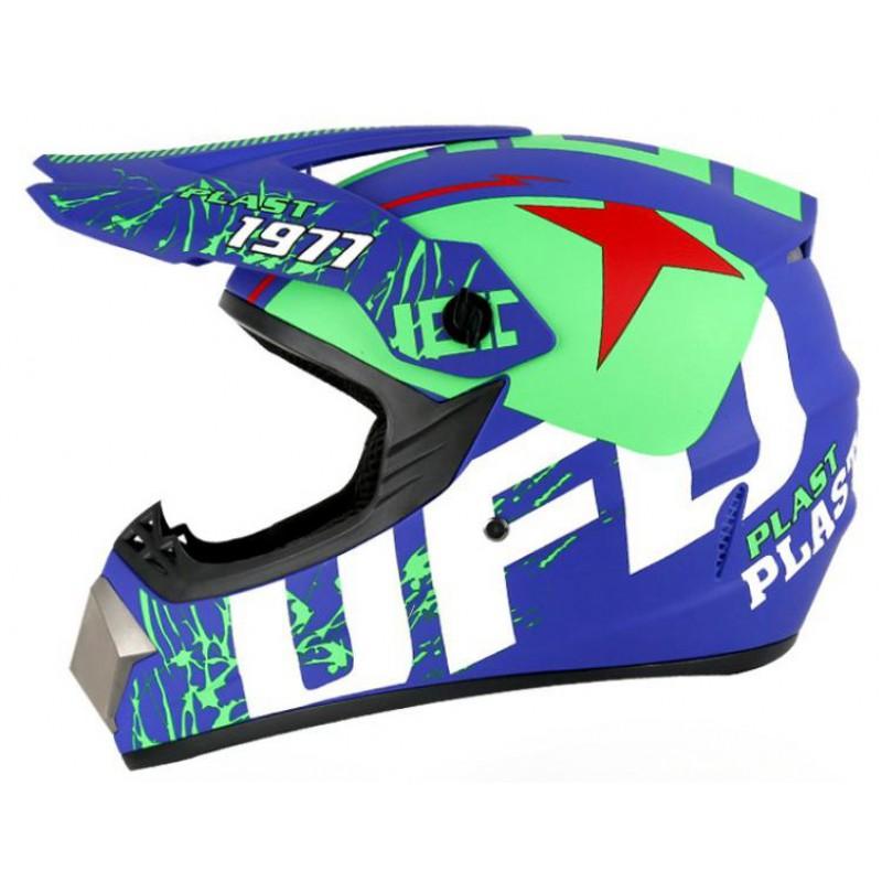 ABS Full-coverage Off-Road Motorcycle Helmet Adults Semi-Open Face Design With Visor Mask Gloves Kit