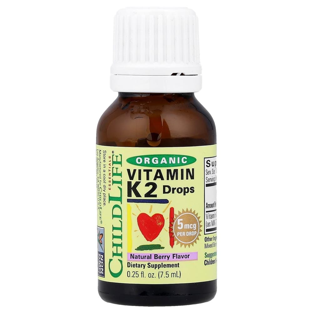 Childlife Vitamin K2 Drops, Berry Flavor, 5mcg, 7.5ml (0.25 fl oz)