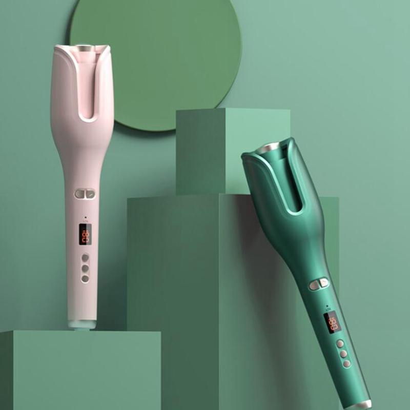 Щипцы для завивки Sutomatic с отрицательными ионами, электрические, керамические, с ЖК-экраном, вращающиеся щипцы для завивки волос