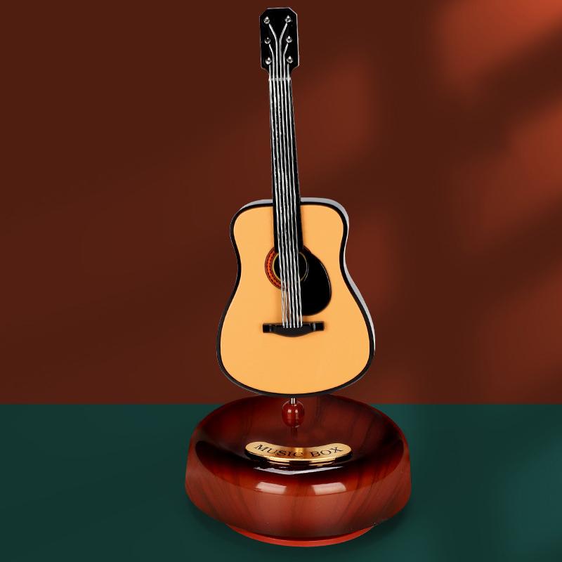 Музыкальная шкатулка в скандинавском стиле, фигурки, модель скрипки, миниатюрная креативная гитара, саксофон, музыкальная шкатулка, подарки, домашний декор, поделки