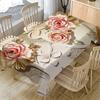 Tablecloth Carved Flowers Pattern Waterproof Dining Table Cloth Rectangular Tea Table Cover Picnic Mat Home Decor Manteles