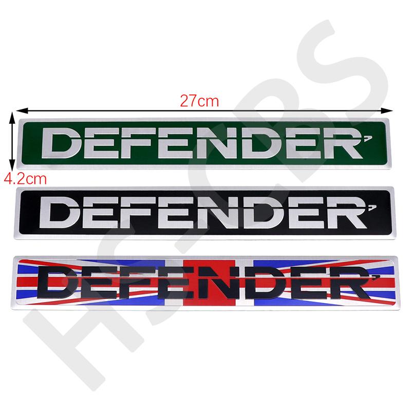 3D Алюминиевые Буквы Логотип Defender для Автомобиля Наклейки Декор Крыла Двери Автомобиля Значок на Задний Багажник Значок на Заднюю Дверь Аксессуары Стайлинг