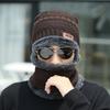 Windproof Hat Scarf Gloves Set Thickened Ear Protection Beanie Hat And Neck Scarf  Outdoor