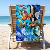 1pc Nemo1 Beach Towel with Custom Name, Beach/Swimming/Bath/Picnic/Camping Towel, Suitable for Seaside Beaches