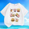 Summer Pure Cotton Qversion Cute Spongebob Squarepants New Printed Round Neck Loose Casual Top For Boys And Girls