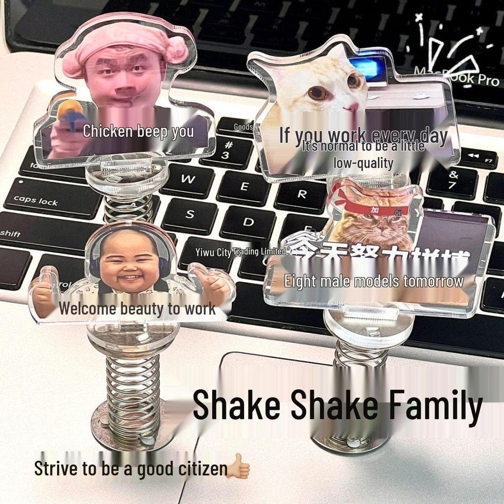 Acrylic Cat Emoji Wobbler Desktop Ornament