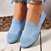 Hot Selling Women's Shoes 2024 Fashionable Round Toe Cloth Breathable and Comfortable Solid Color Slip-on Women's Flat Shoes